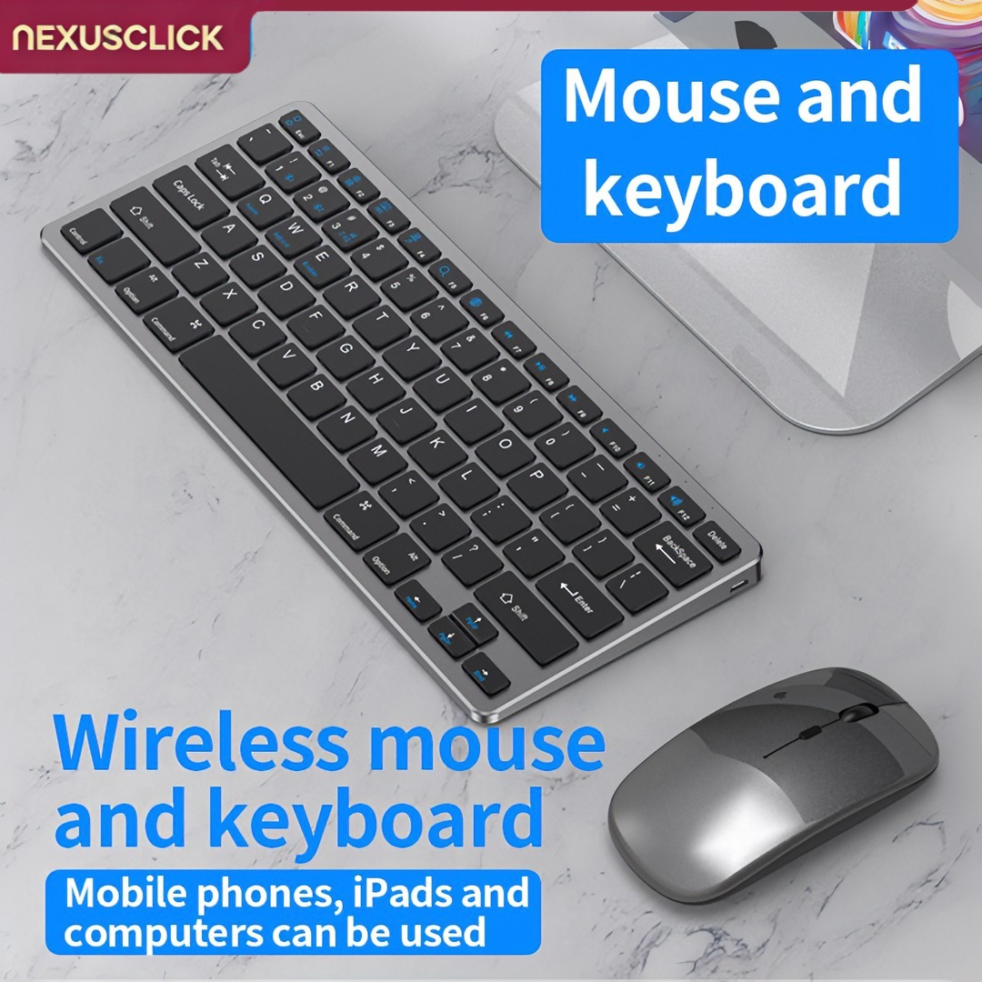 Gaming Keyboard And Mouse Set - NexusClick 2.4G Wireless Keyboard Mouse Combo,