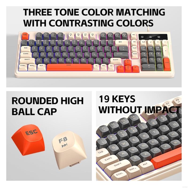 Gaming Keyboard And Mouse Combo - 98 Phím Bàn Phím Chuột Combo