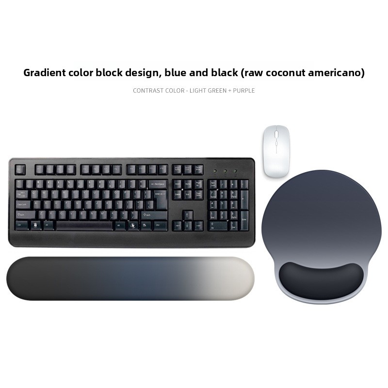 Gaming Keyboard And Mouse Set - Gradient Wrist Rest Keyboard Mouse Set