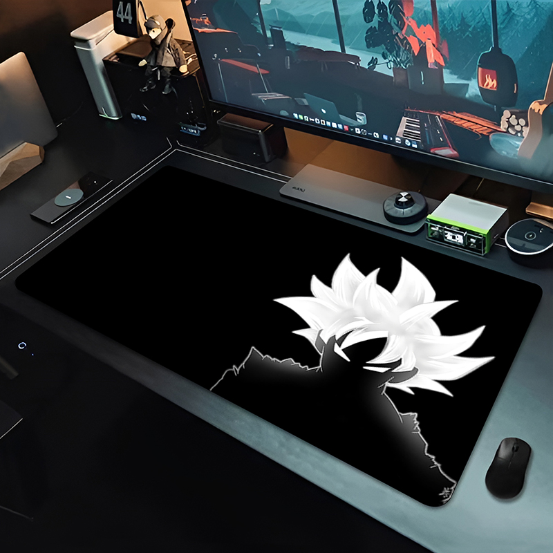 Gaming Keyboard Theme - DBZ Black Anime Mouse Pad Dragon