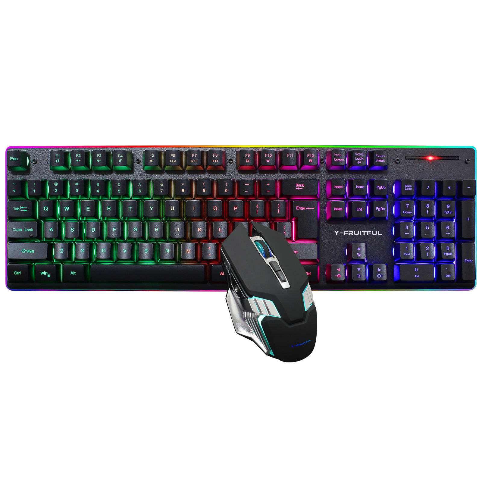 Gaming Keyboard Mouse Wireless - 104 Keys RGB Computer Wireless USB