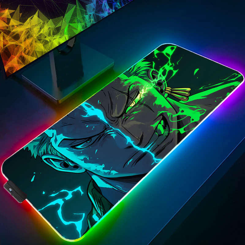 Gaming Keyboard Theme - ONE PIECE Zoro Mouse Pad RGB