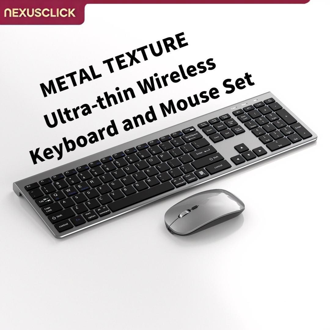 Gaming Keyboard And Mouse Combo - NexusClick 104 Keys Wireless Tri-Mode Keyboard