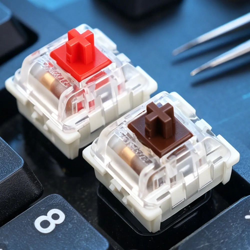 1-150Pcs 3 Pin DIY Mechanical  - đánh giá và giá Keyboard Gaming Blue Switch