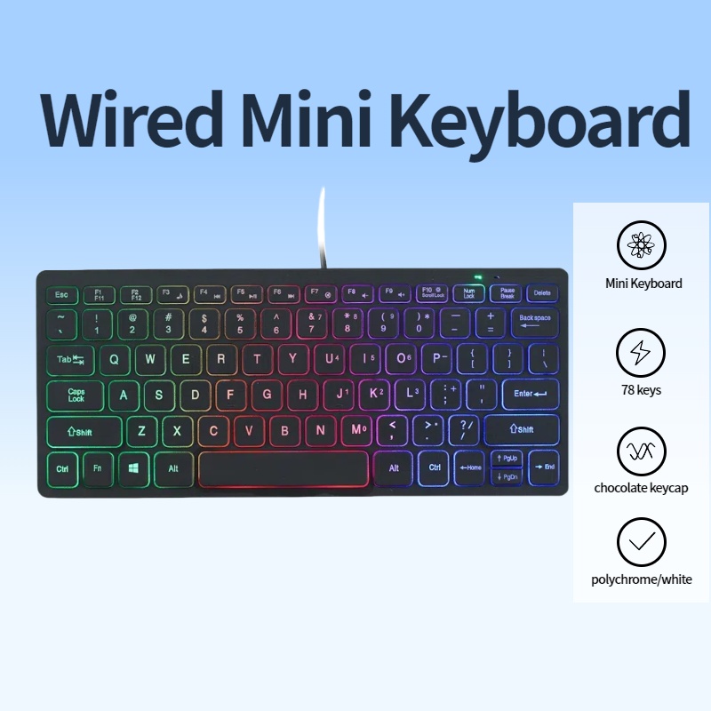 78Keys Wired Mini Keyboard, Ch - đánh giá và giá Gaming Keyboard Budget