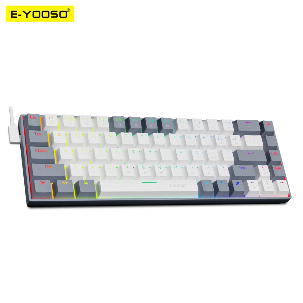 E-YOOSO Z686 RGB USB 60% Mini  - đánh giá và giá Gaming Keyboard E Yooso