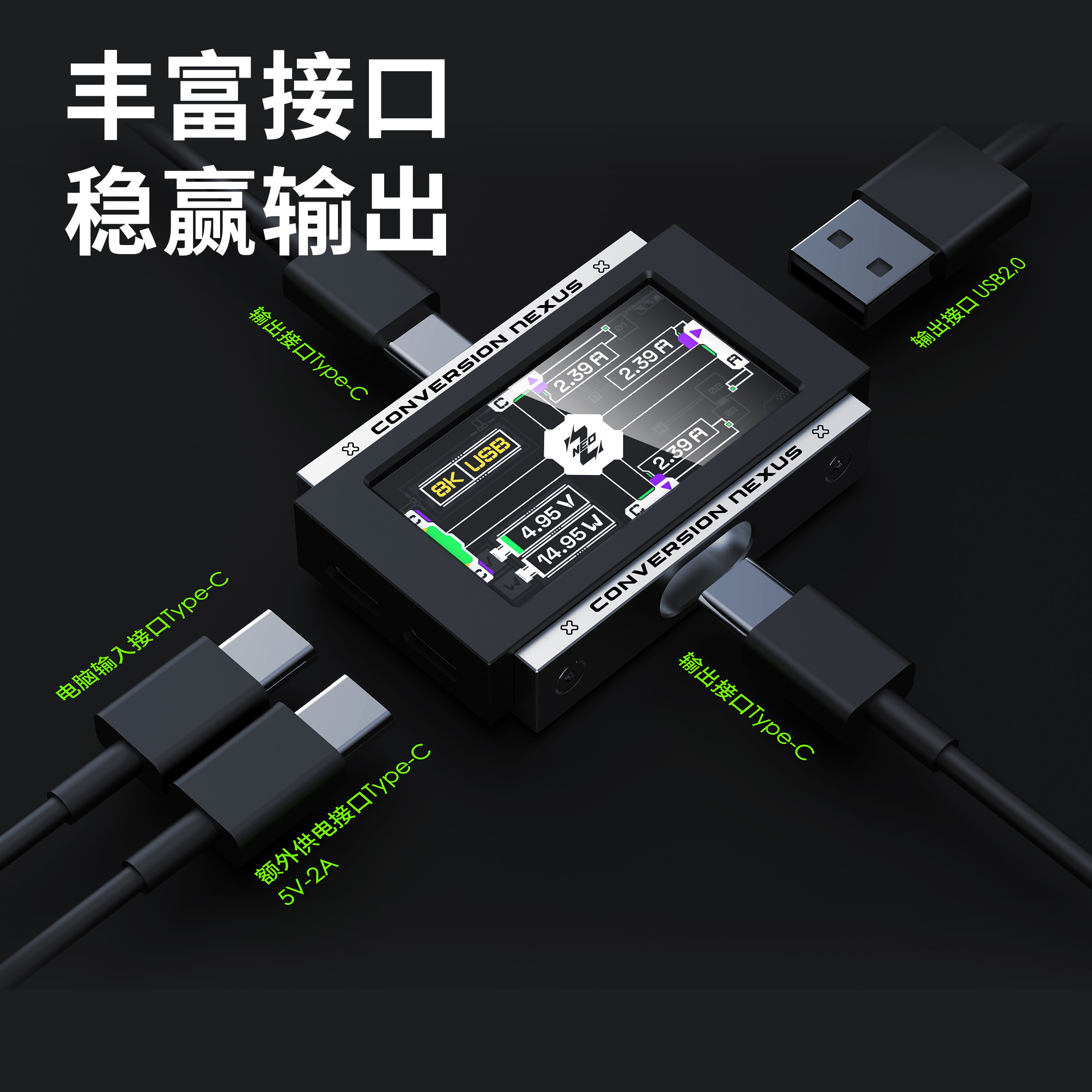 2-in-3-out Gaming USB Hub Inde - đánh giá và giá Gaming Keyboard Splitter