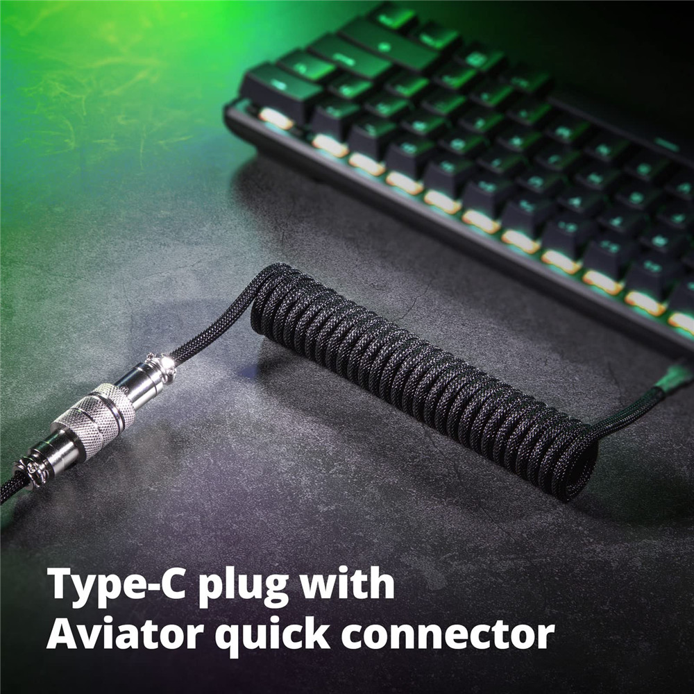 Mechanical Keyboard Coiled Cab - đánh giá và giá Gaming Keyboard Types