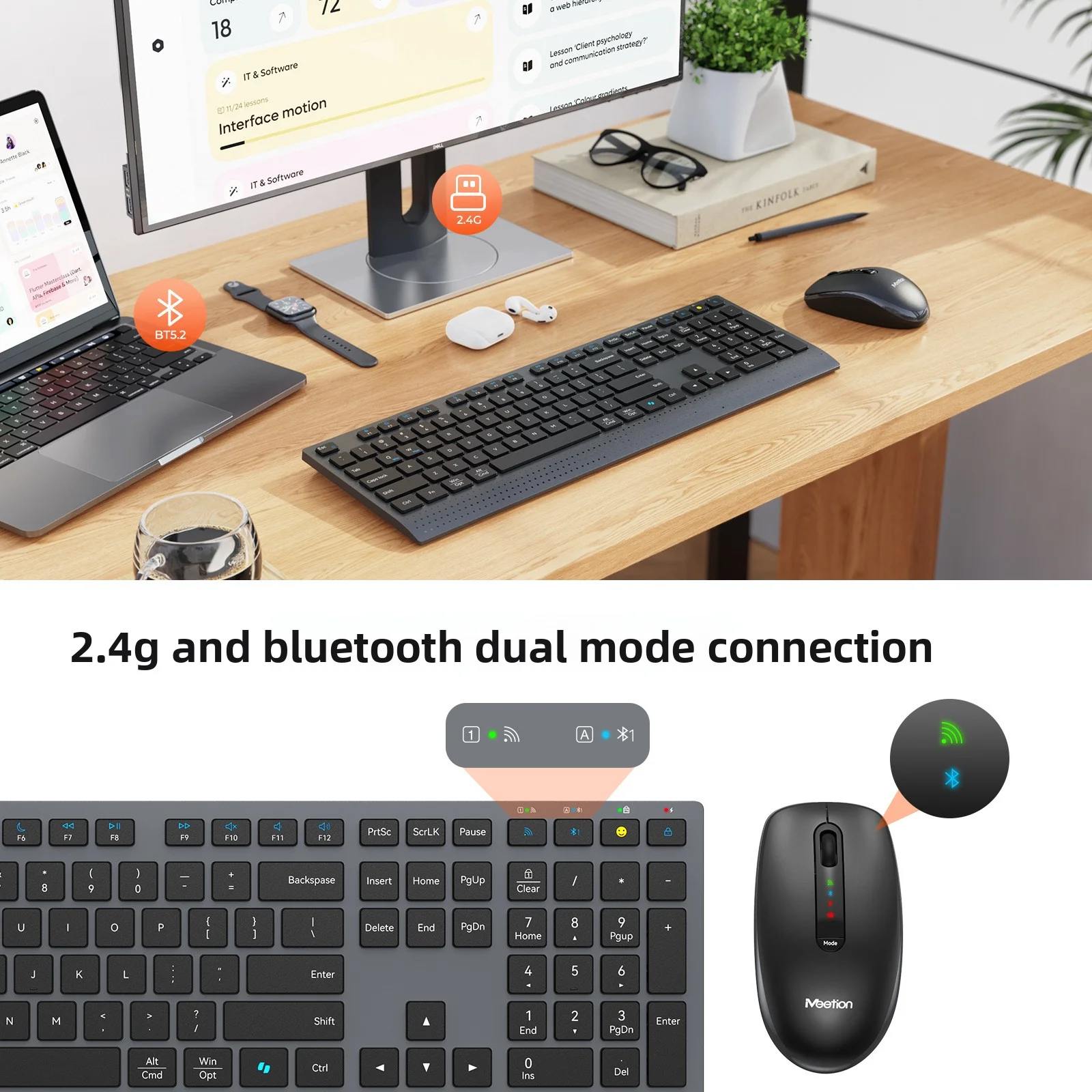2.4G Bluetooth Dual-mode Wirel - đánh giá và giá Gaming Keyboard And Mouse Set