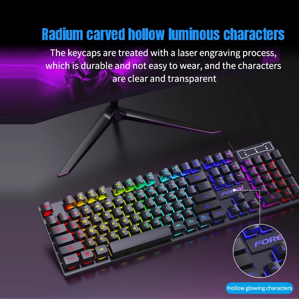 104 Keys Mechanical Feel Keybo - đánh giá và giá Gaming Keyboard Budget