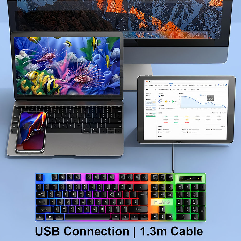 KEBIDUMEI USB Wired Keyboard R - đánh giá và giá Gaming Keyboard Budget