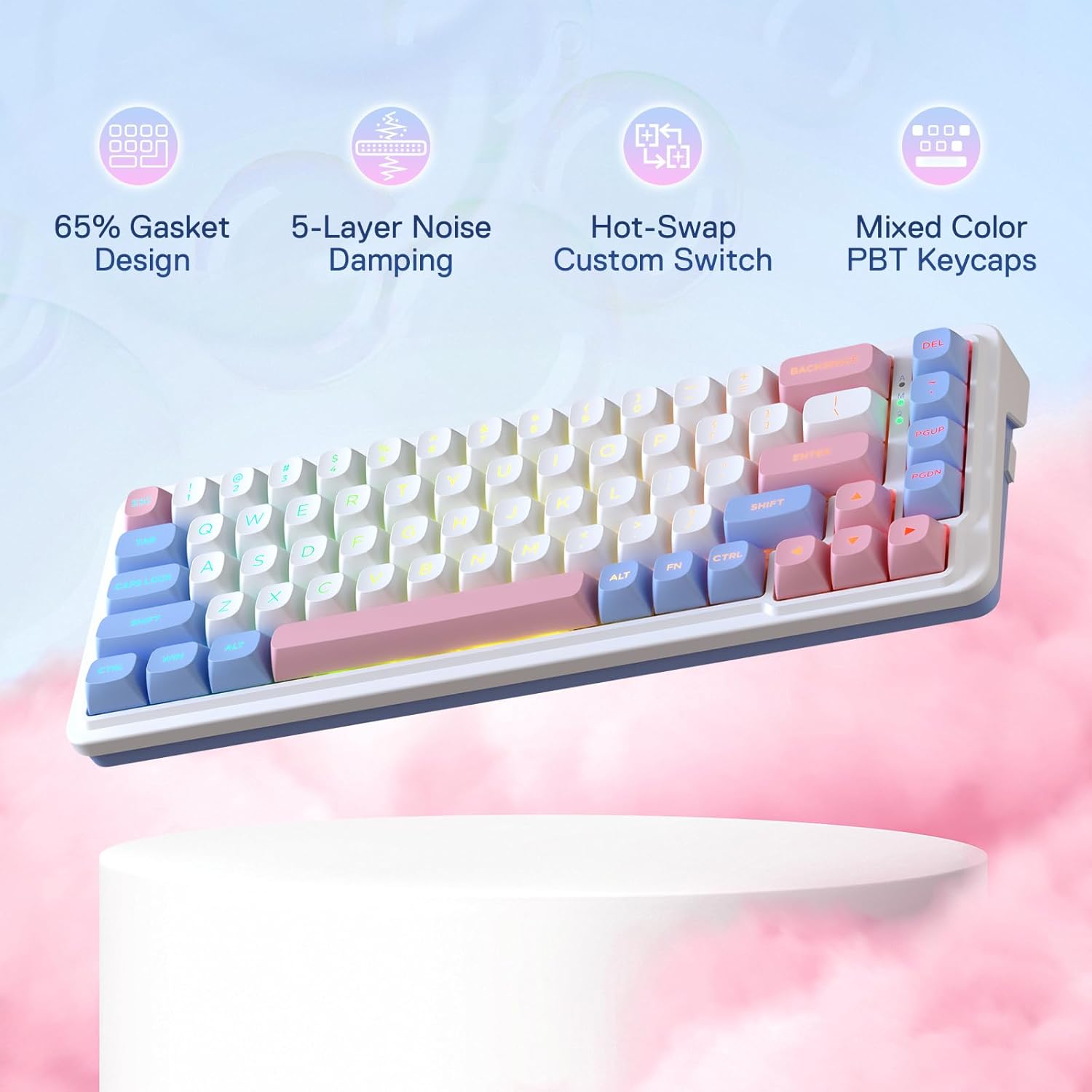 Redragon K709 PRO 65% Wireless - đánh giá và giá Gaming Keyboard No Noise