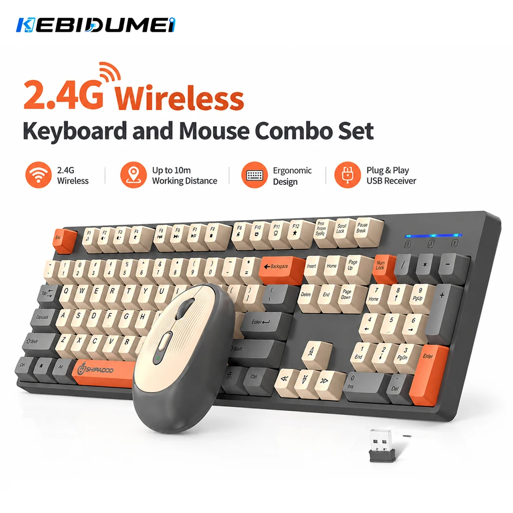 KEBIDUMEI 2.4G Wireless Keyboa - đánh giá và giá Gaming Keyboard And Mouse Set