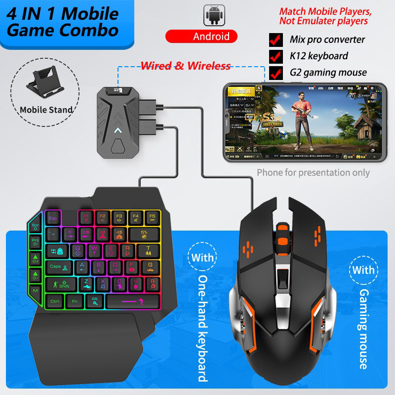 Mobile Games Converter Gaming  - đánh giá và giá Gaming Keyboard And Mouse Converter For Mobile