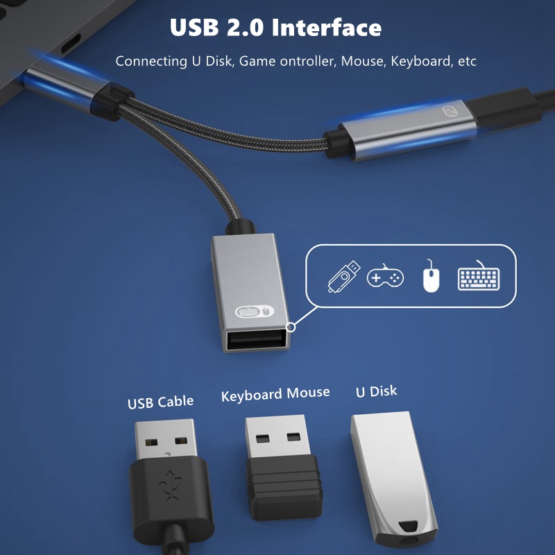 Audio 1 to 2  Type-C to USB OT - đánh giá và giá Gaming Keyboard Types