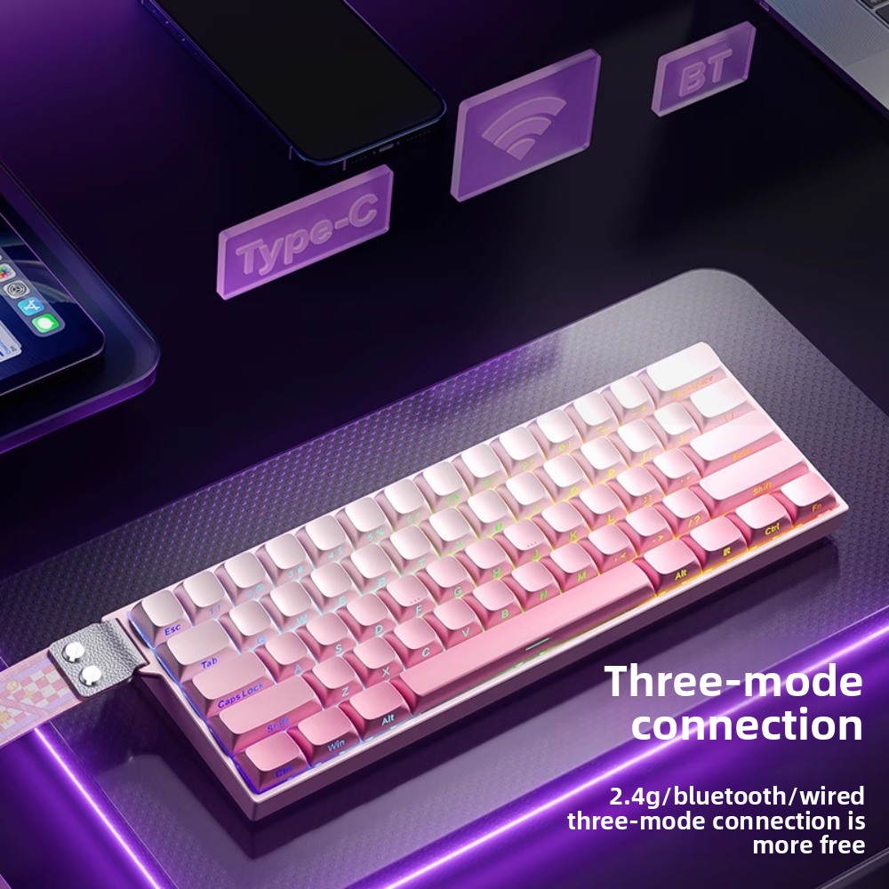 AULA MINI60HE three-mode magne - đánh giá và giá Gaming Keyboard Mini Mechanical