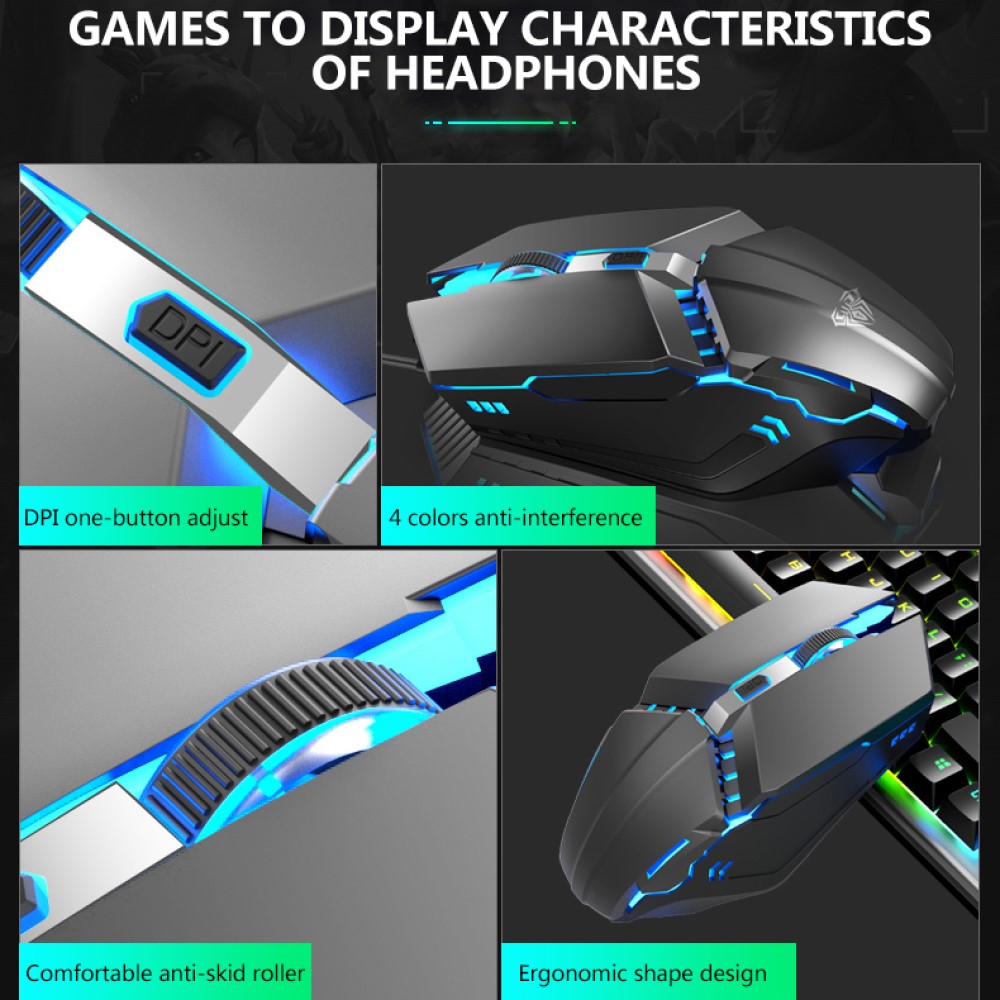 AULA Wired Gaming Keyboard and - đánh giá và giá Gaming Keyboard And Mouse Set