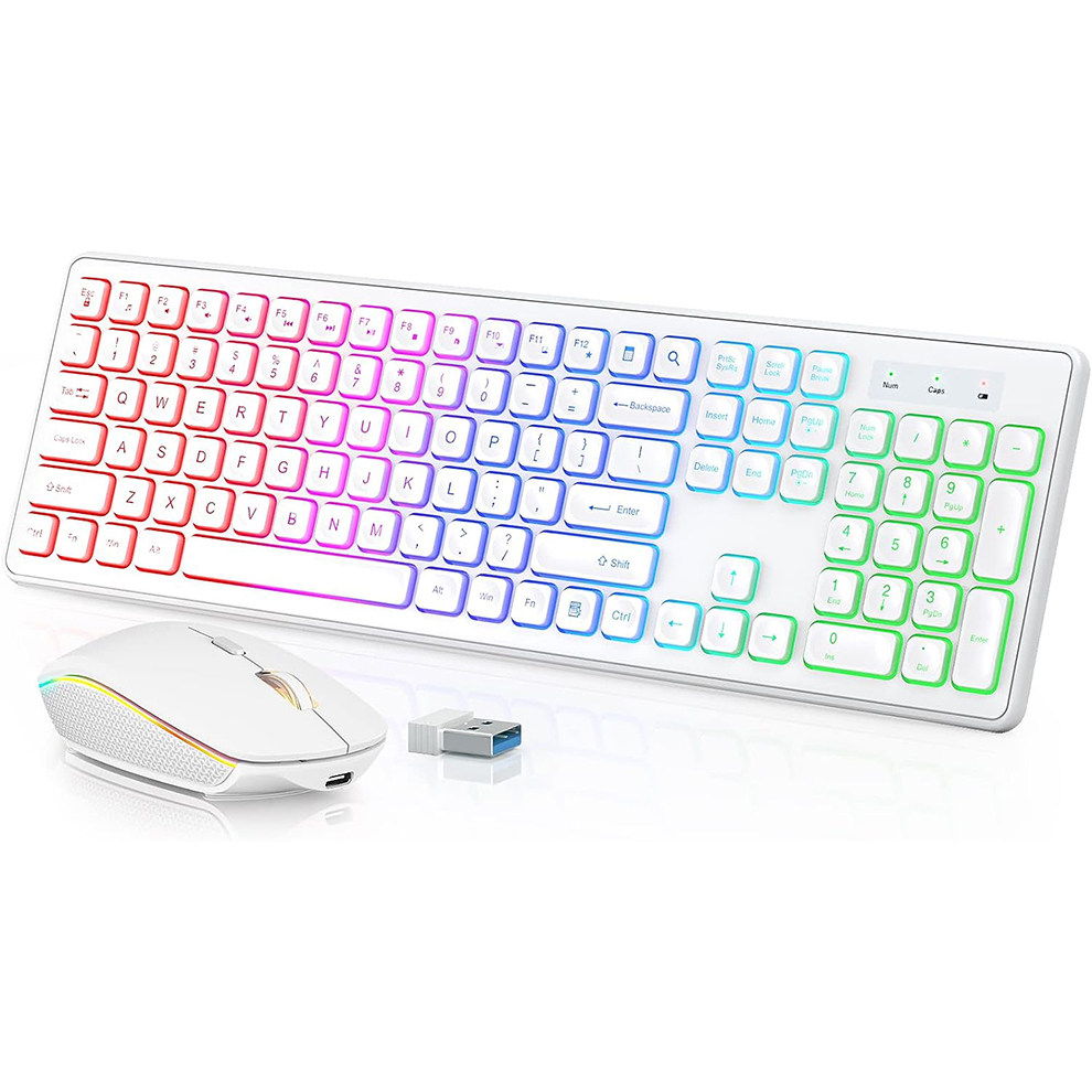 Backlit Wireless Keyboard and  - đánh giá và giá Gaming Keyboard And Mouse Set