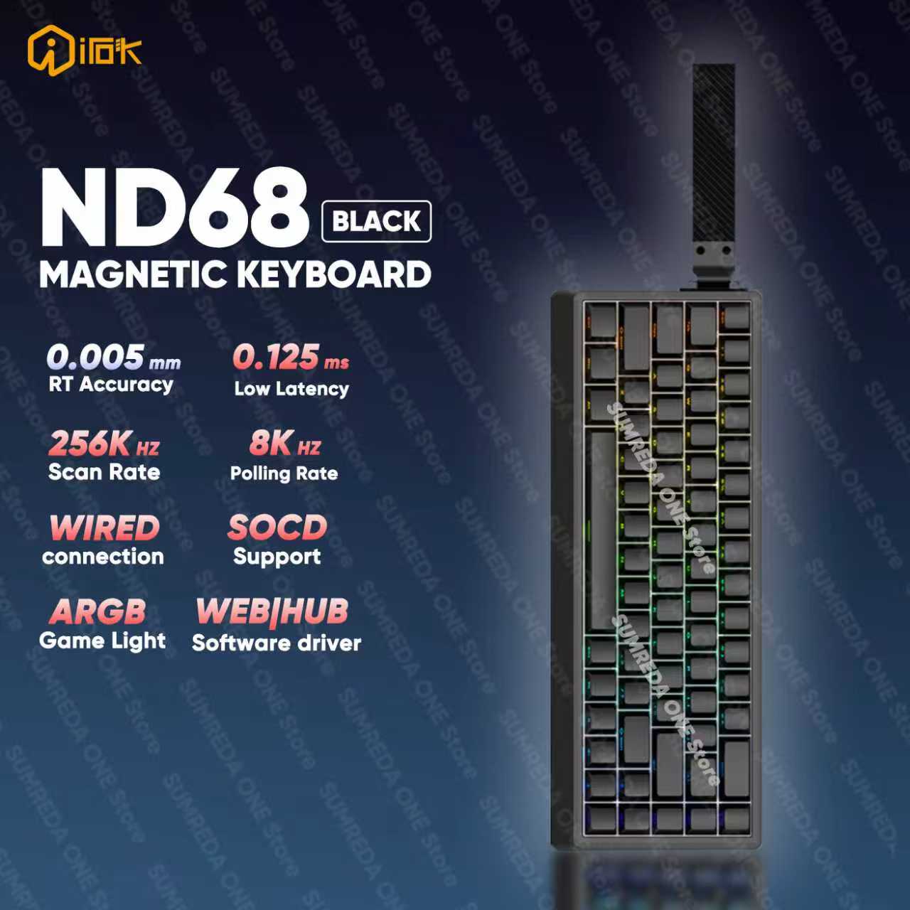 IROK ND68 ND68Pro Hall Effect  - đánh giá và giá Gaming Keyboard Hall Effect Switches